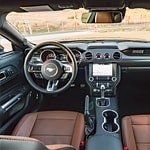 interior shot of a ford mustang dashboard